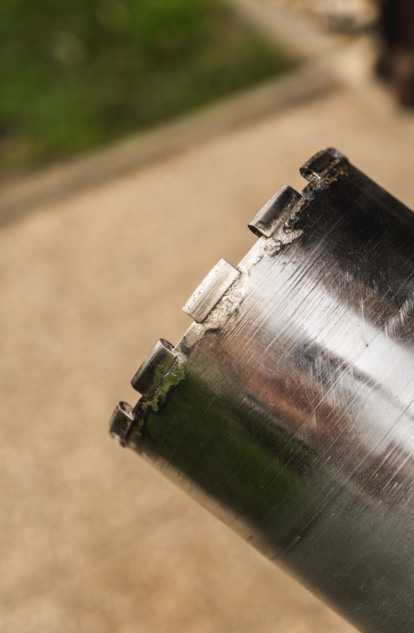 Koronafúró szegmensek közelről, felújítás után